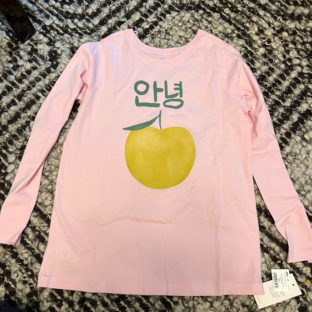 Brand new girls long sleeve graphic tee